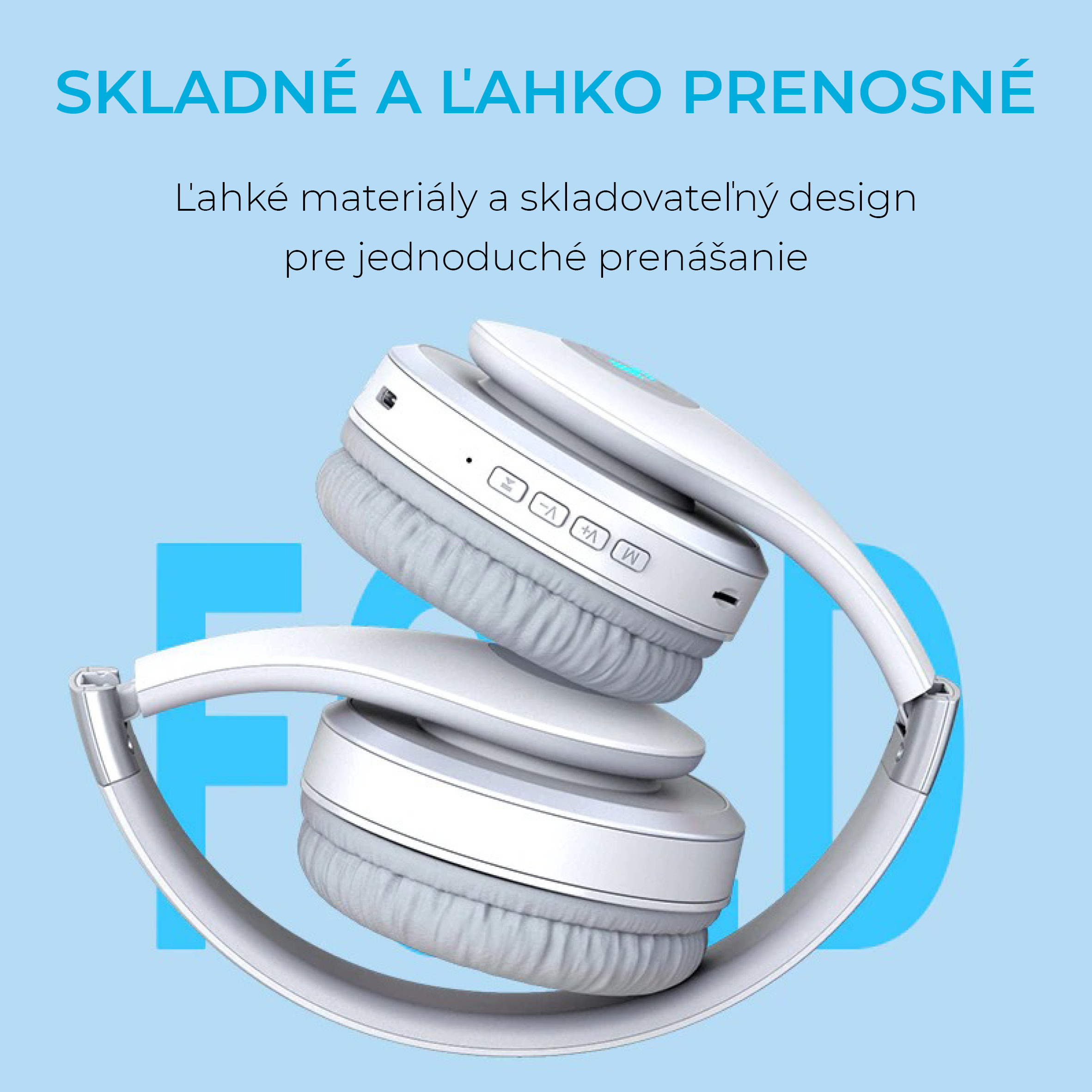 Bomba Štýlové Bluetooth slúchadlá na uši BT 5.1 BH618 Farba: Čierna