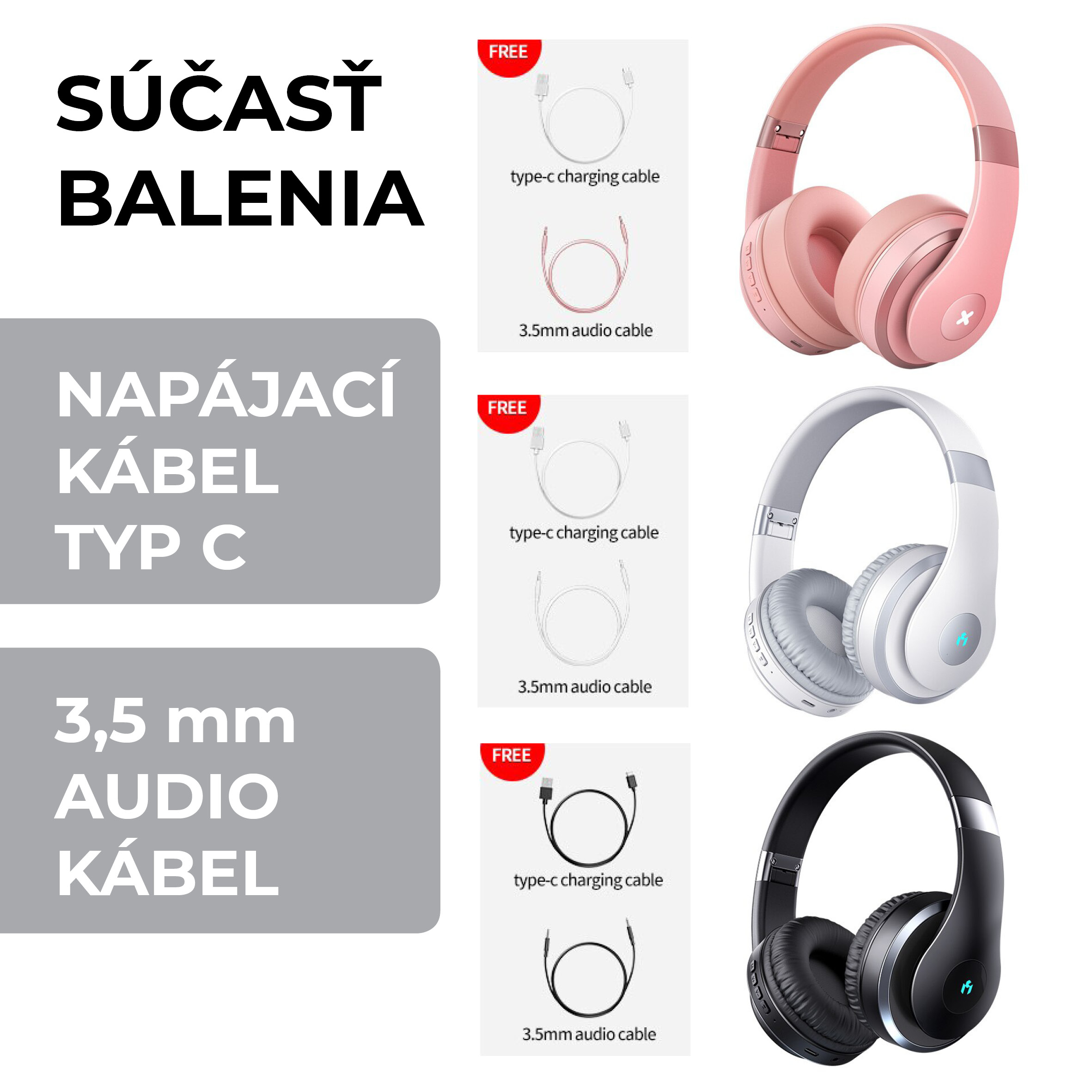 Bomba Štýlové Bluetooth slúchadlá na uši BT 5.1 BH618 Farba: Čierna