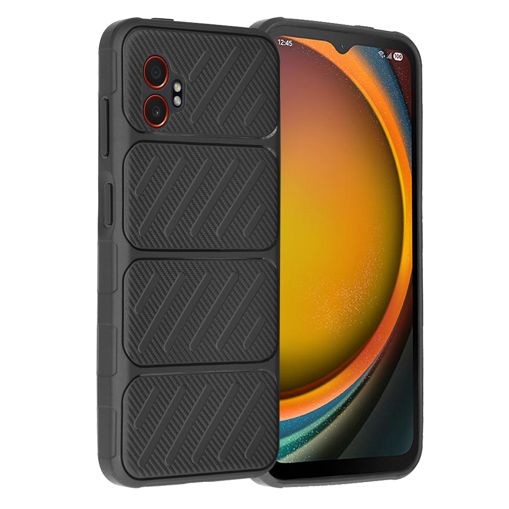 Techsuit – CarbonFiber puzdro pre Samsung Galaxy Xcover7 Pro – čierne KF2349097