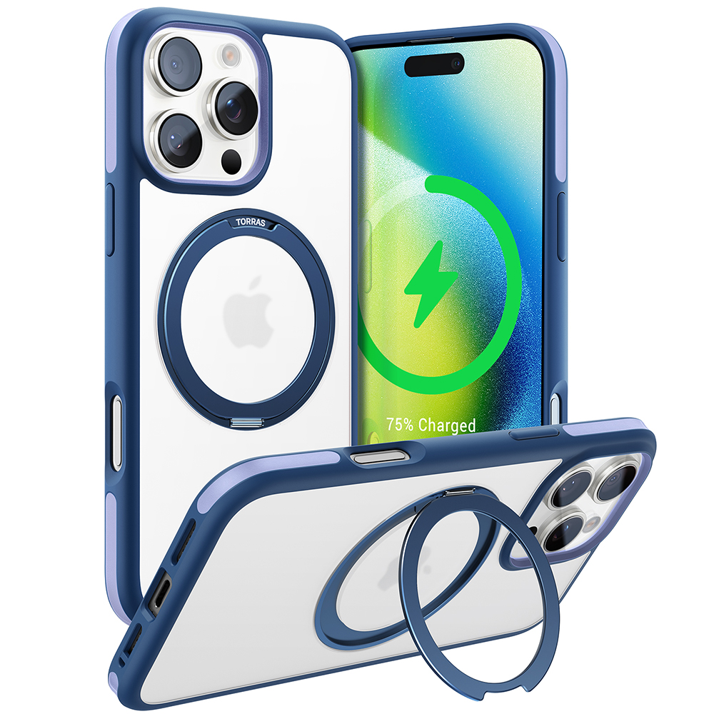 Torras - Ostand R Fusion MagSafe Series - iPhone 16 Pro Max - Navy Blue KF2344141