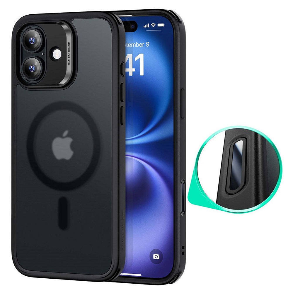 ESR - Classic Hybrid HaloLock - iPhone 16 - Frosted Black KF2349020