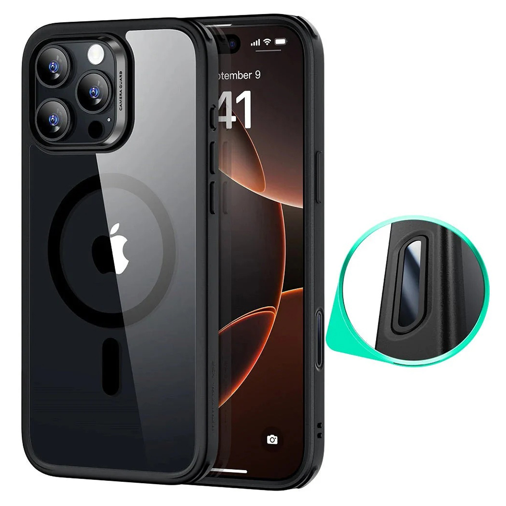 ESR - Classic Hybrid HaloLock - iPhone 16 Pro Max - Clear Black KF2349027