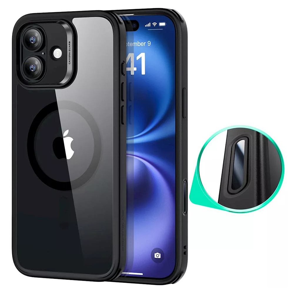 ESR - Classic Hybrid HaloLock - iPhone 16 - Clear Black KF2349021
