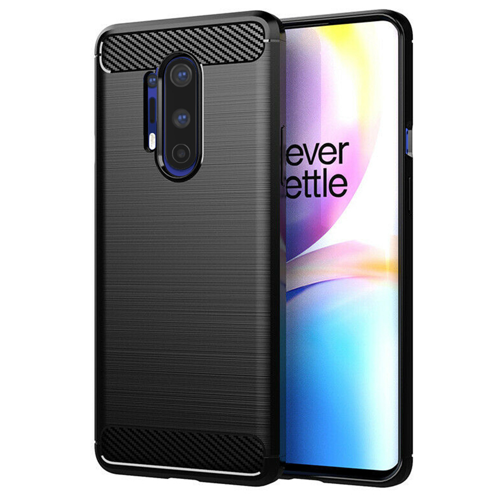 Techsuit – Carbon Silicone puzdro na OnePlus 8 Pro – čierne KF23413