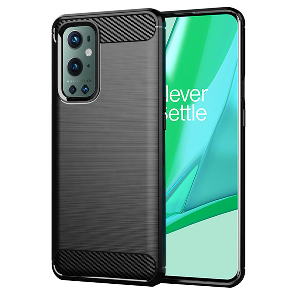 Techsuit – Carbon Silicone puzdro na OnePlus 9 Pro – čierne KF232982
