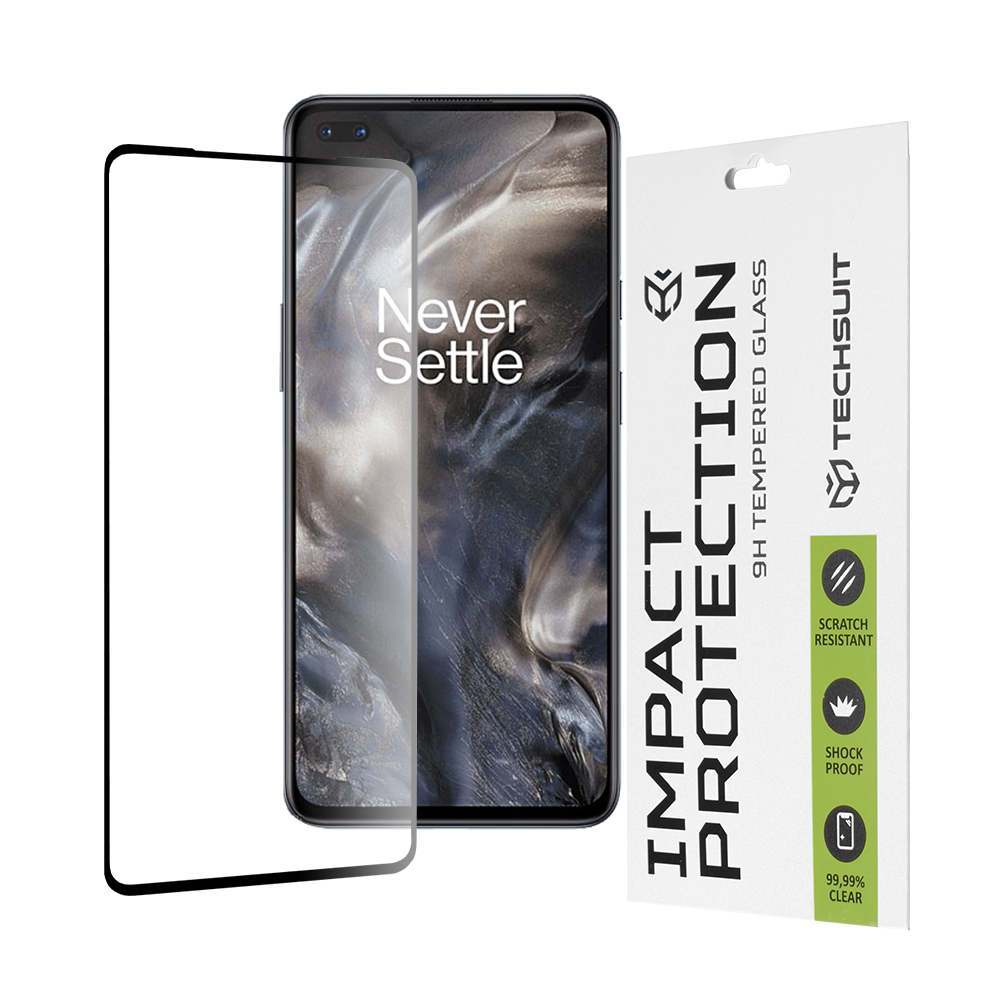 Techsuit – 111D Full Cover tvrdené sklo s celoplošným lepením na OnePlus Nord – čierne KF235633