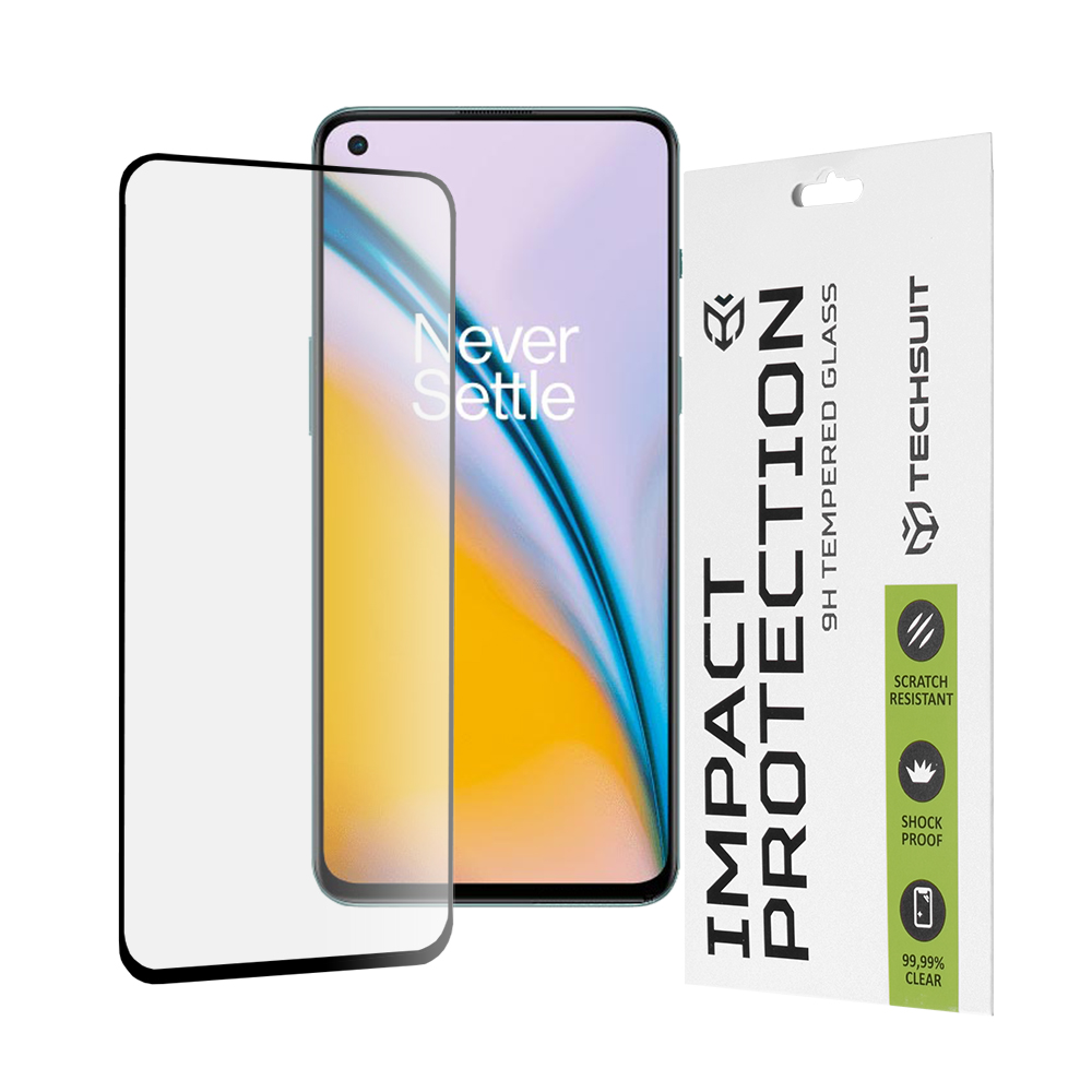 Techsuit – 111D Full Cover tvrdené sklo s celoplošným lepením na OnePlus Nord CE 5G / Nord 2 5G / Nord 2T – čierne KF235957