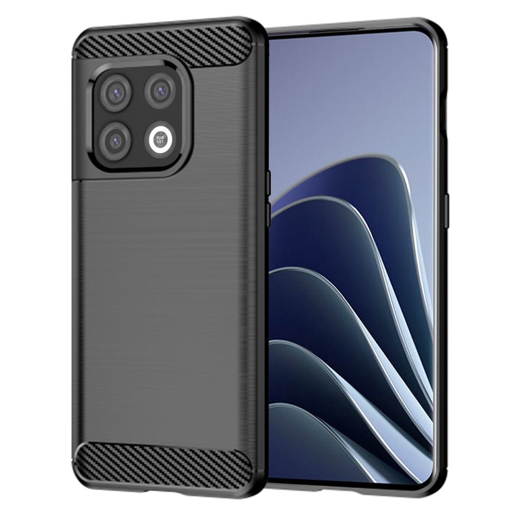 Techsuit – Carbon Silicone puzdro na OnePlus 10 Pro 5G – čierne KF238122