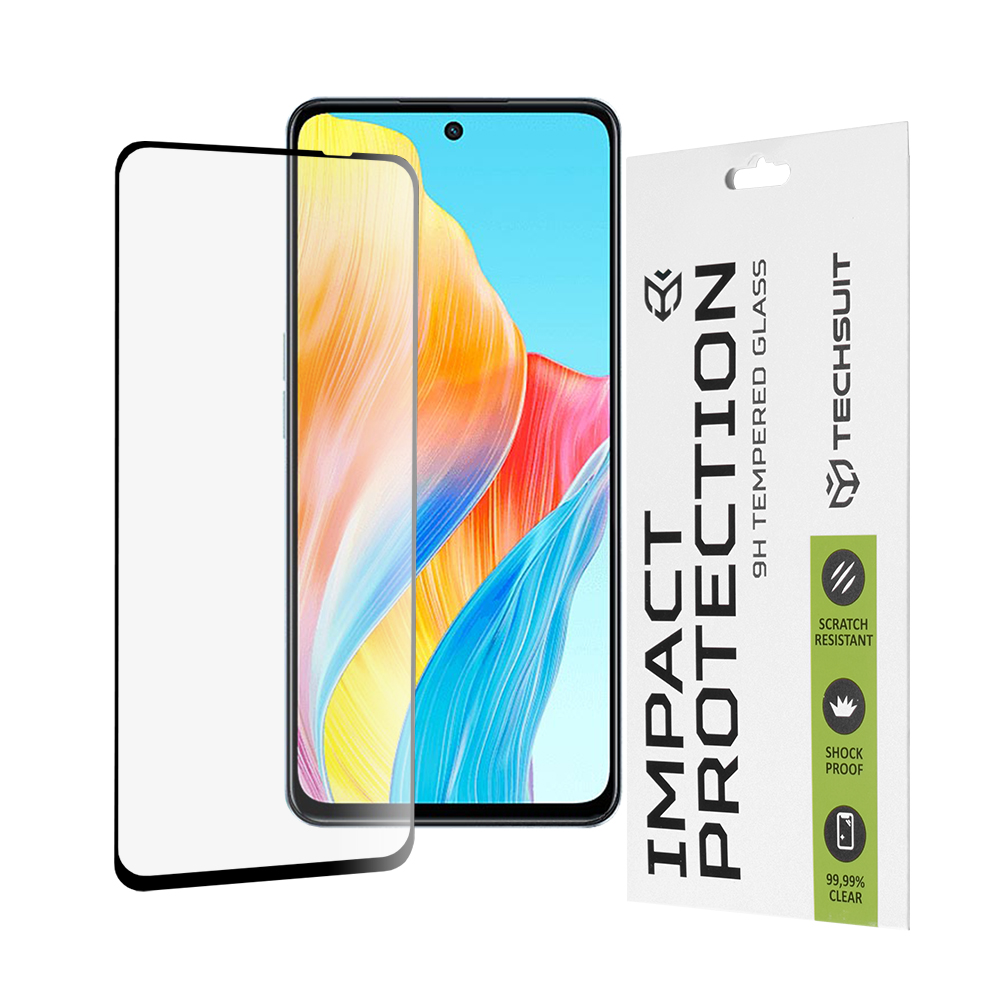 Techsuit – 111D Full Cover tvrdené sklo s celoplošným lepením na Oppo A98 5G / A79 5G / A58 4G / OnePlus Nord N30 SE – čierne KF2313958