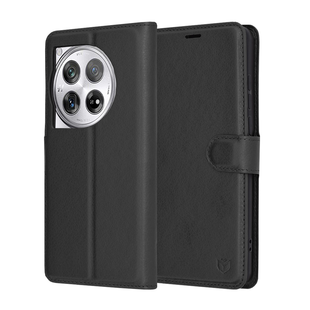 Techsuit – Leather Folio puzdro na OnePlus 12 – čierne KF2323587