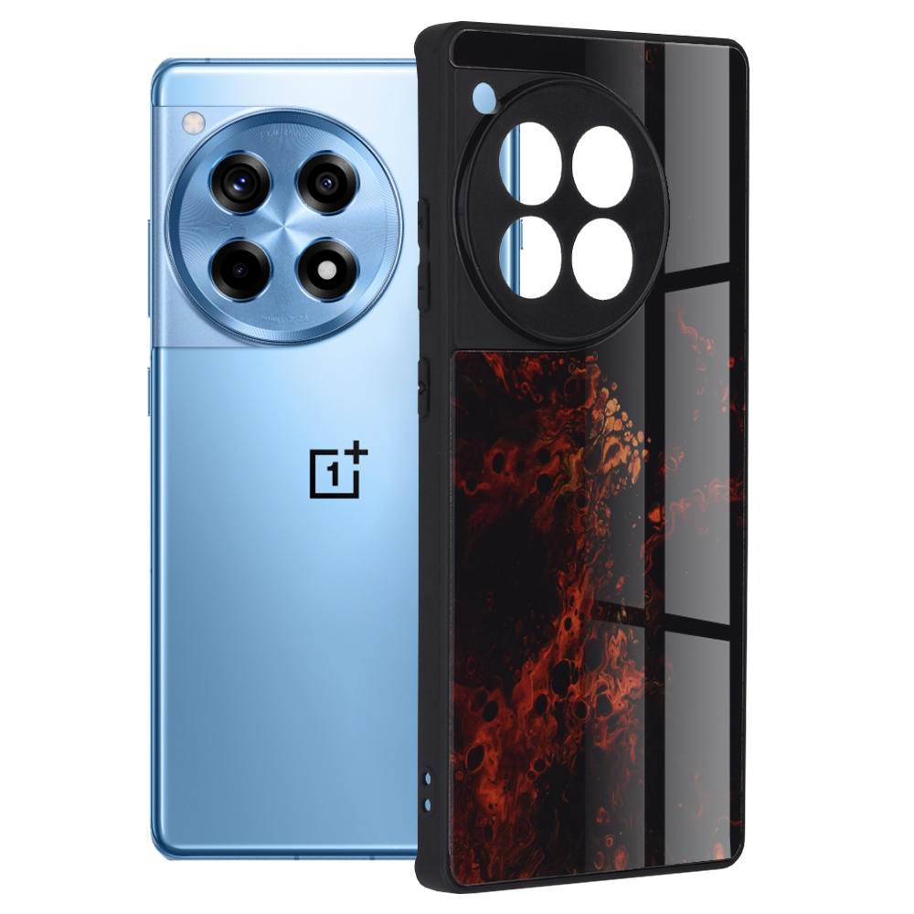 Techsuit – Glaze Series puzdro na OnePlus 12R – červená hmlovina KF2323872