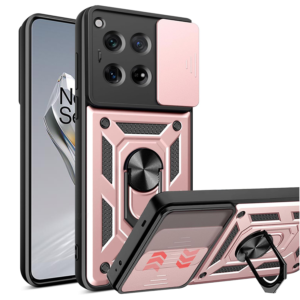 Techsuit – CamShield Series puzdro na OnePlus 12 – ružovo-zlaté KF2327553