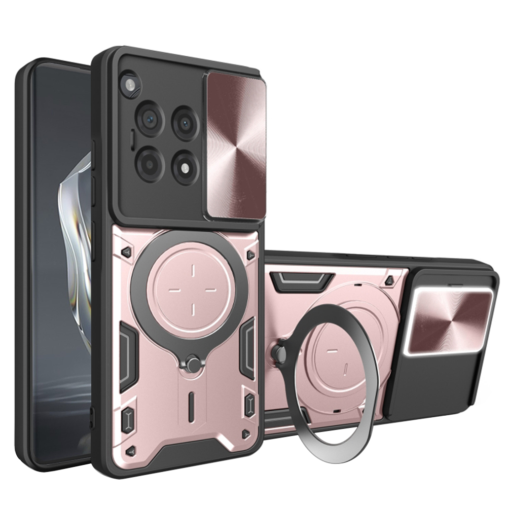 Techsuit – CamGuard Pro puzdro na OnePlus 12R – ružovo-zlaté KF2331594