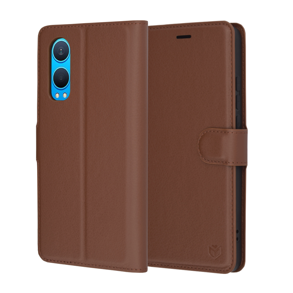 Techsuit – Leather Folio puzdro na OnePlus Nord CE4 Lite – hnedé KF2333090