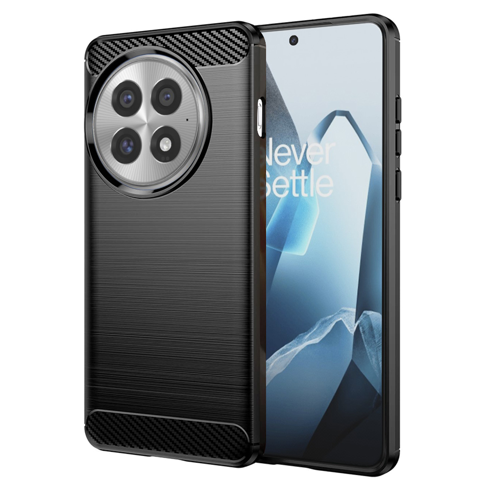 Techsuit – Carbon Silicone puzdro na OnePlus 13 – čierne KF2342032