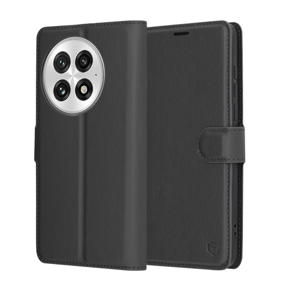 Techsuit – Leather Folio puzdro na OnePlus 13 – čierne KF2342014