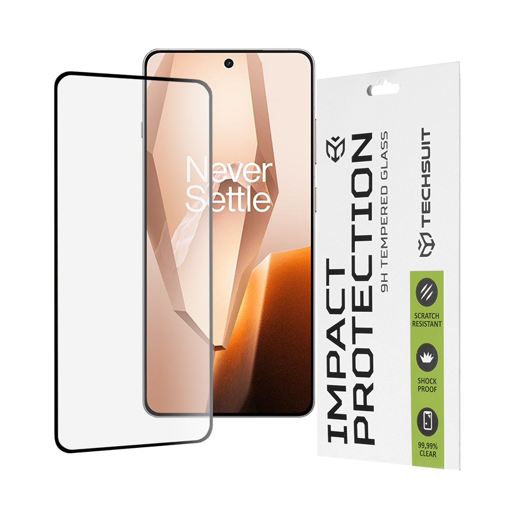 Techsuit – 111D Full Cover tvrdené sklo s celoplošným lepením na OnePlus 13R – čierne KF2346169
