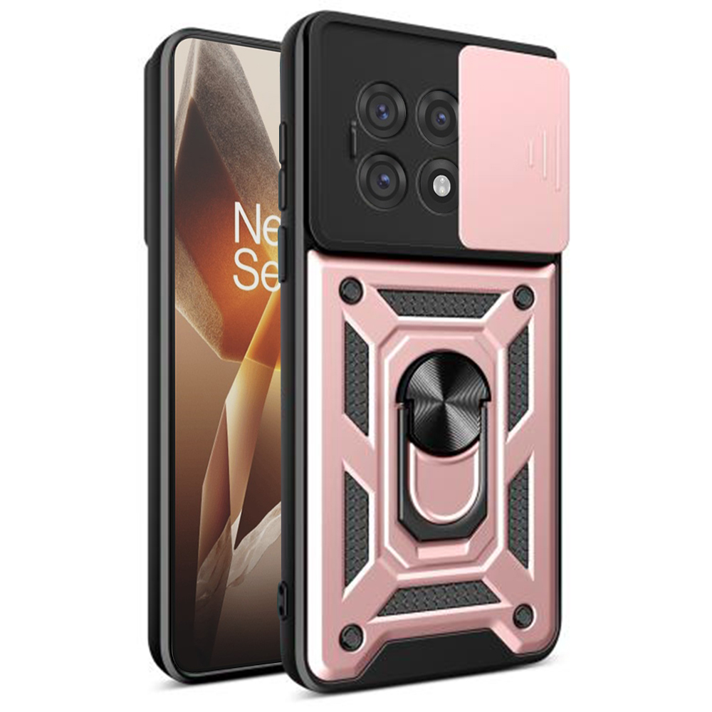 Techsuit – CamShield Series puzdro na OnePlus 13R – ružovo-zlaté KF2346149