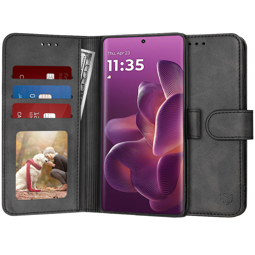 Techsuit - Diary Book otváracie púzdro na Motorola Edge 60 Pro - čierne KF2348597