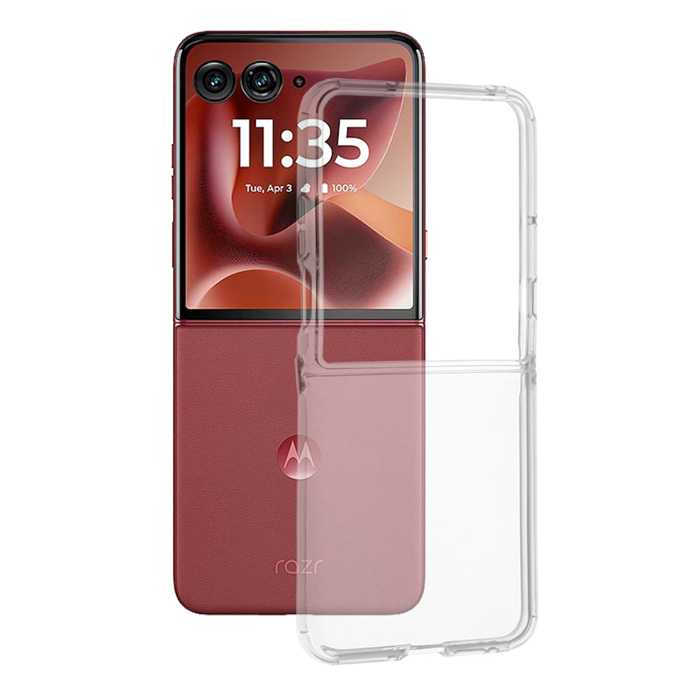 Techsuit - Clear Silicone puzdro na Motorola Razr 60 Ultra - číre KF2348631