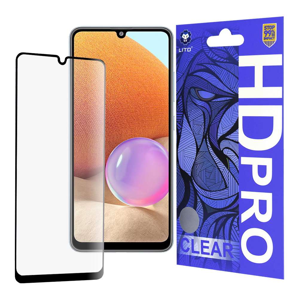 Lito – HD Pro Clear ochranné sklo na Samsung Galaxy A32 4G – čierny KF2348571