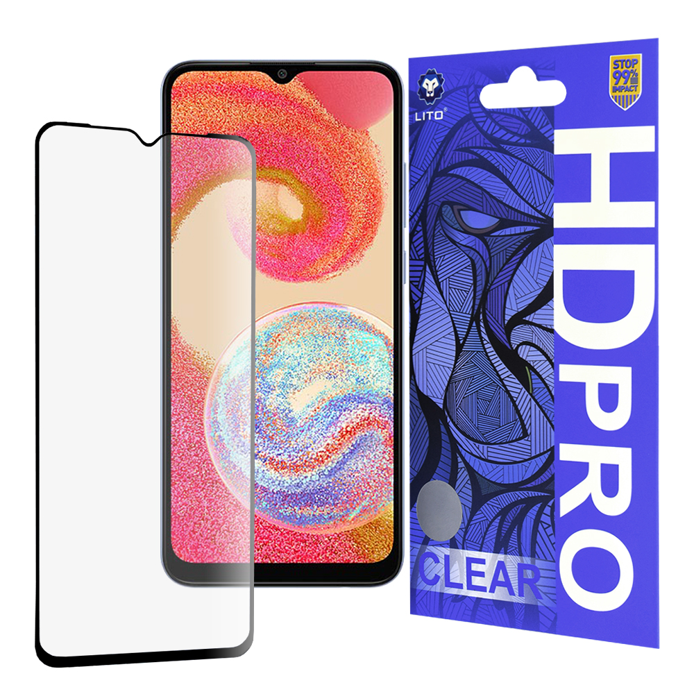 Lito – HD Pro Clear ochranné sklo na Samsung Galaxy A04e / M04 – čierny KF2348576