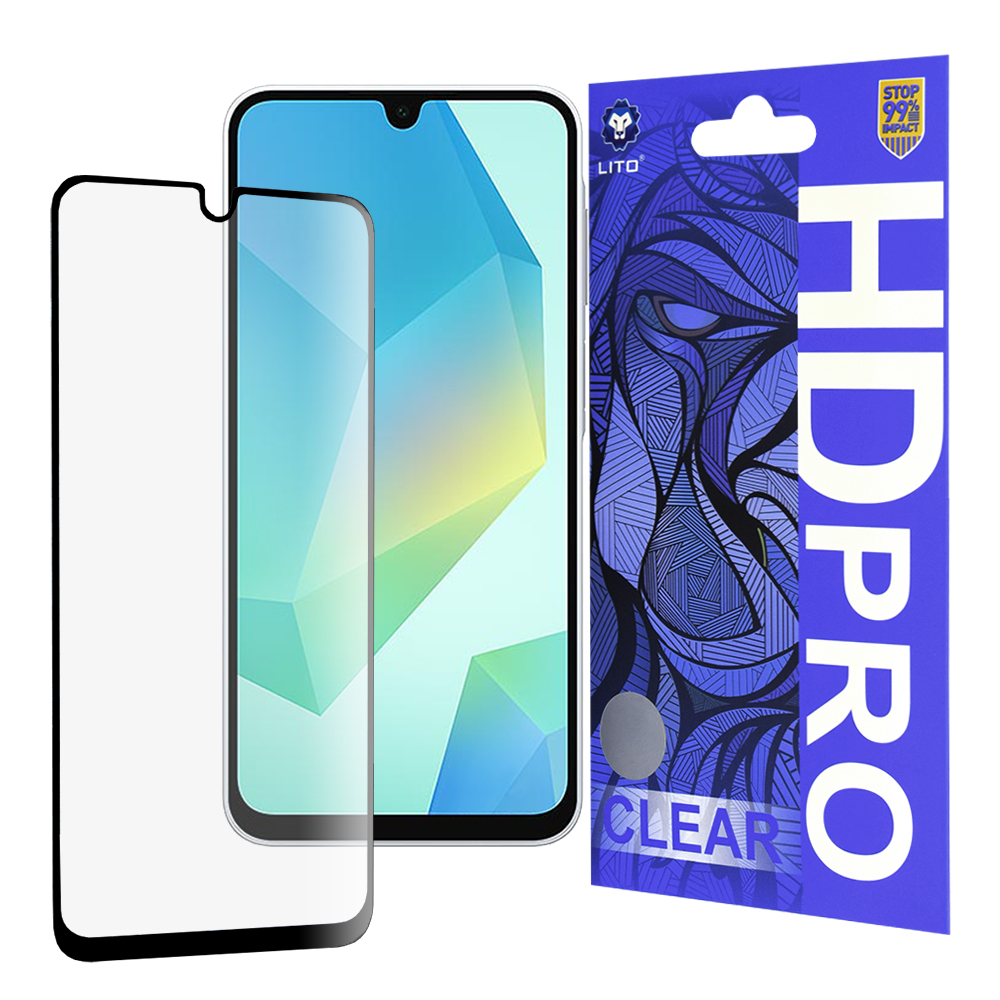 Lito – HD Pro Clear ochranné sklo na Samsung Galaxy A16 4G / A16 5G – čierny KF2348583
