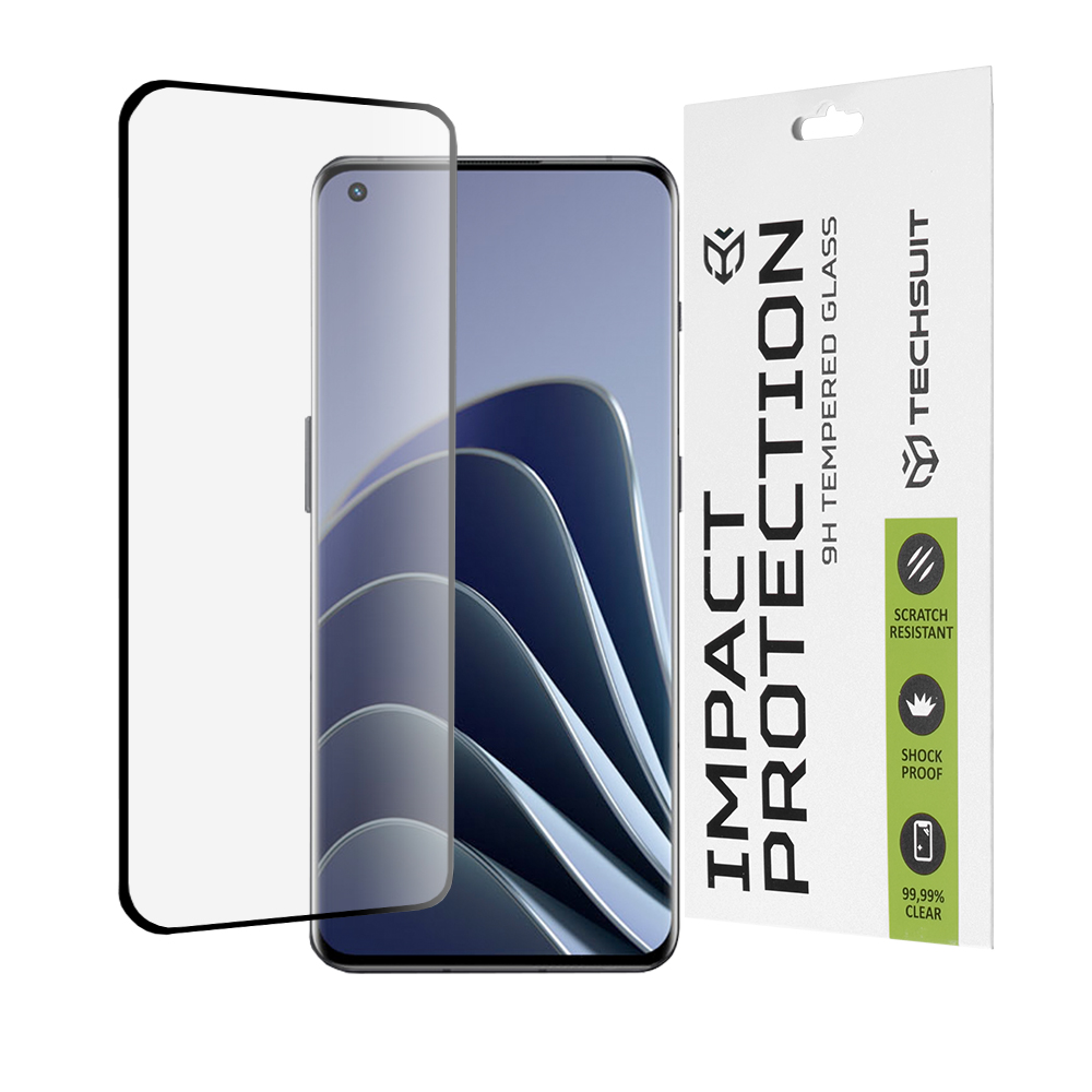 Techsuit – 111D Full Cover Full Glue zakrivené 3D ochranné sklo na OnePlus 10 Pro/11/11R/Ace 2/Ace 2 Pro/Find X5 Pro – čierny KF2314530