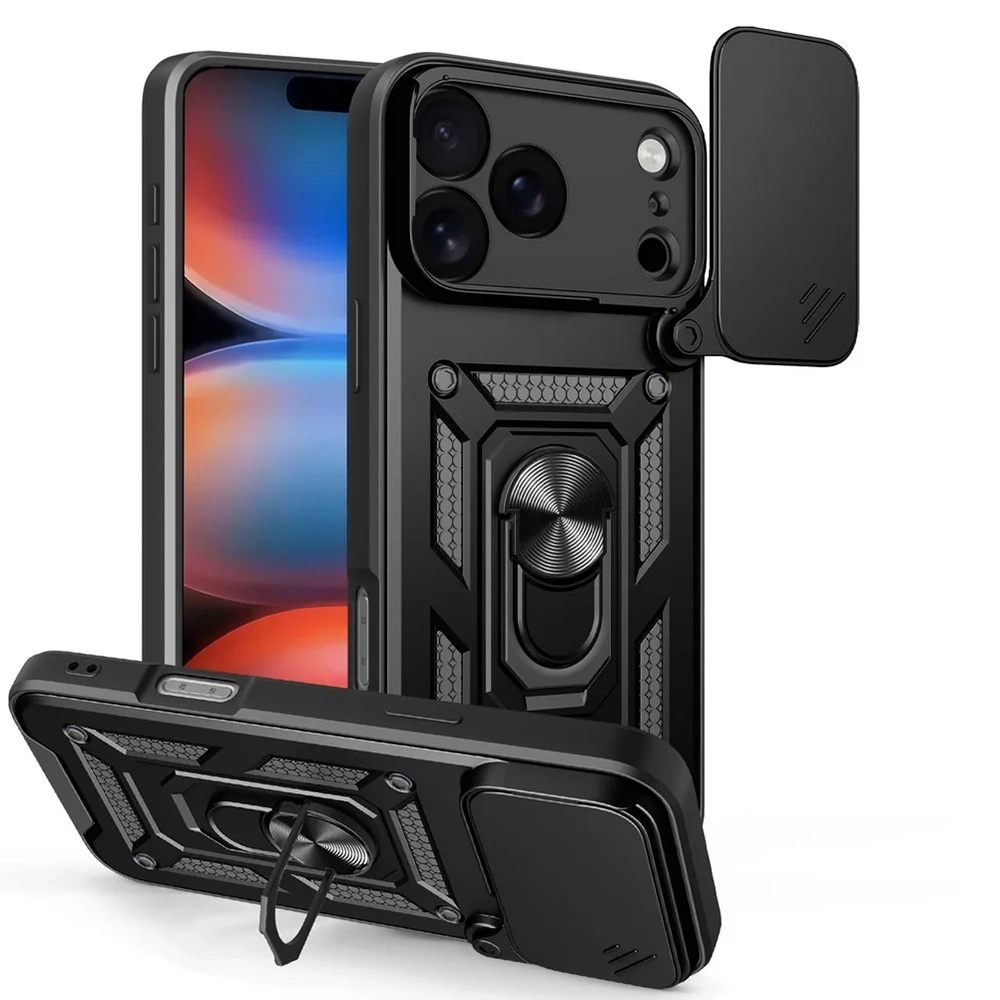 Techsuit – CamShield Series ochranný kryt na iPhone 17 Pro – čierny KF2348736