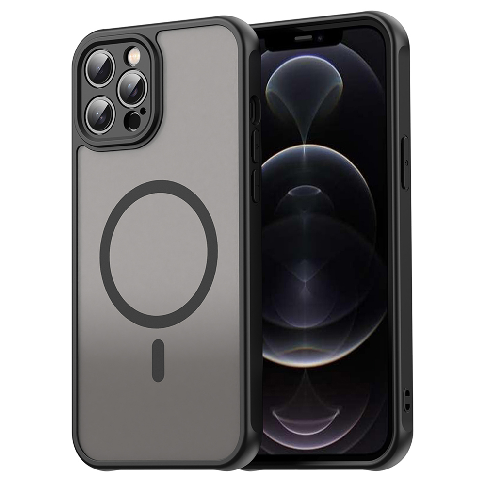 Techsuit – HaloFrost II MagSafe ochranný kryt na iPhone 12 Pro Max – čierny KF2350913