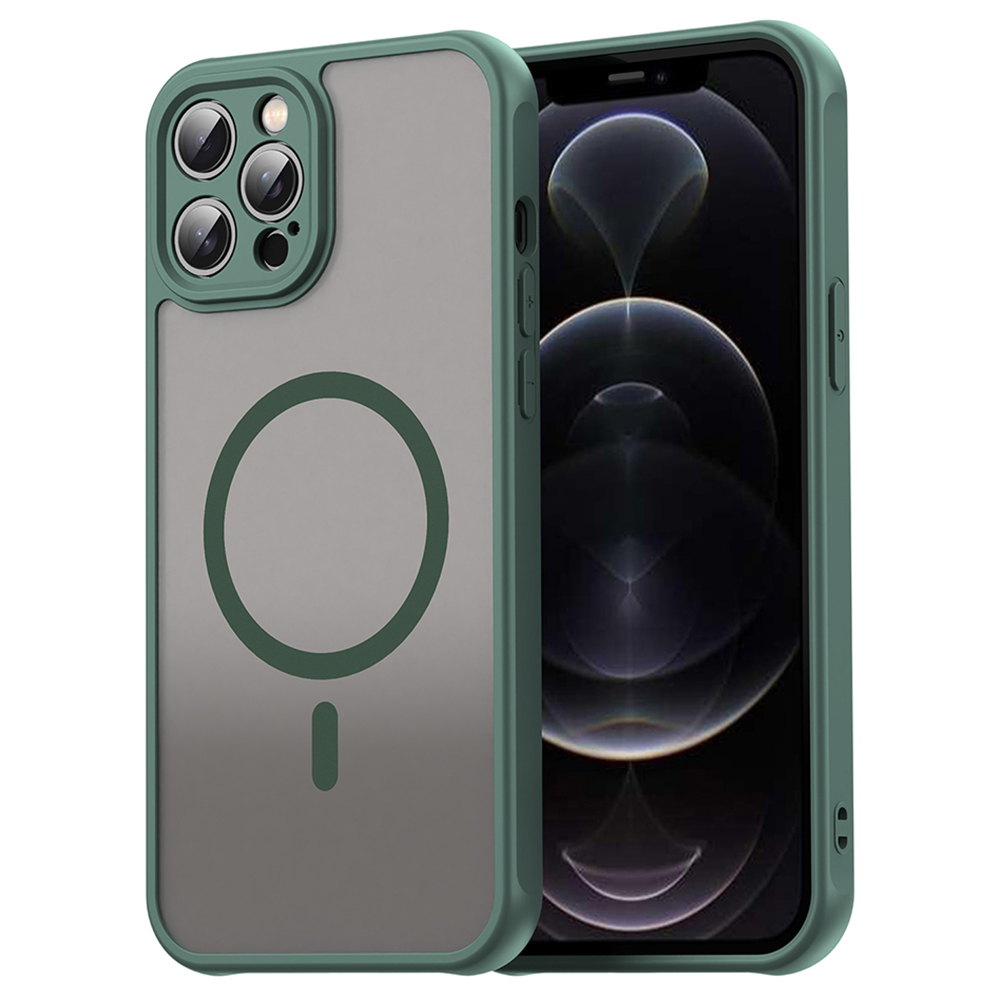 Techsuit – HaloFrost II MagSafe ochranný kryt na iPhone 12 Pro Max – zelený KF2350914