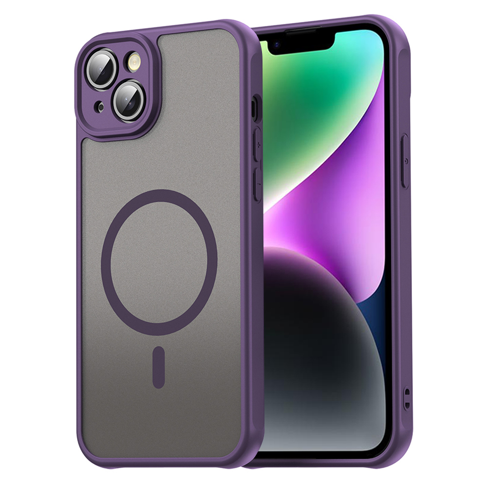 Techsuit – HaloFrost II MagSafe ochranný kryt na iPhone 14 – fialový KF2350944