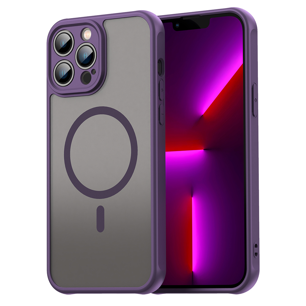 Techsuit – HaloFrost II MagSafe ochranný kryt na iPhone 13 Pro Max – fialový KF2350940