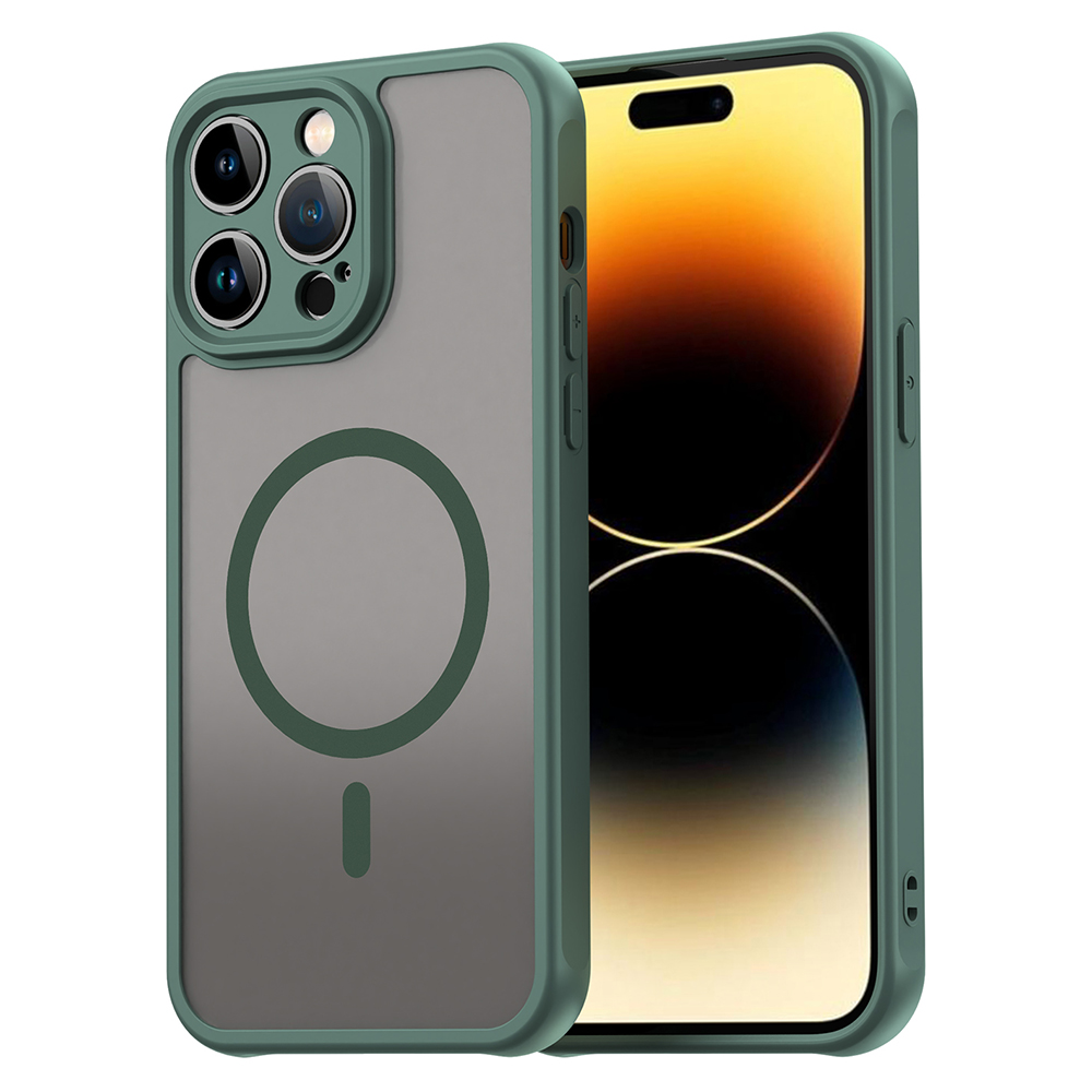 Techsuit – HaloFrost II MagSafe ochranný kryt na iPhone 14 Pro Max – zelený KF2350954