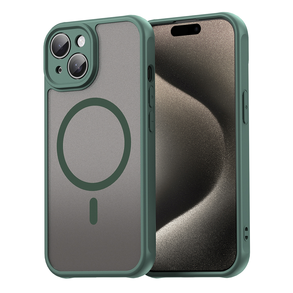 Techsuit – HaloFrost II MagSafe ochranný kryt na iPhone 15 – zelený KF2350958