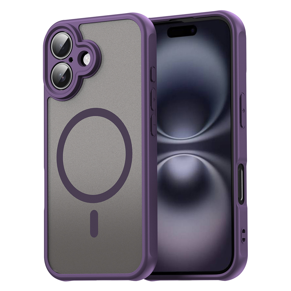 Techsuit – HaloFrost II MagSafe ochranný kryt na iPhone 16 – fialový KF2350980