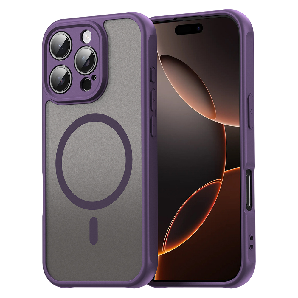 Techsuit – HaloFrost II MagSafe ochranný kryt na iPhone 16 Pro – fialový KF2350988