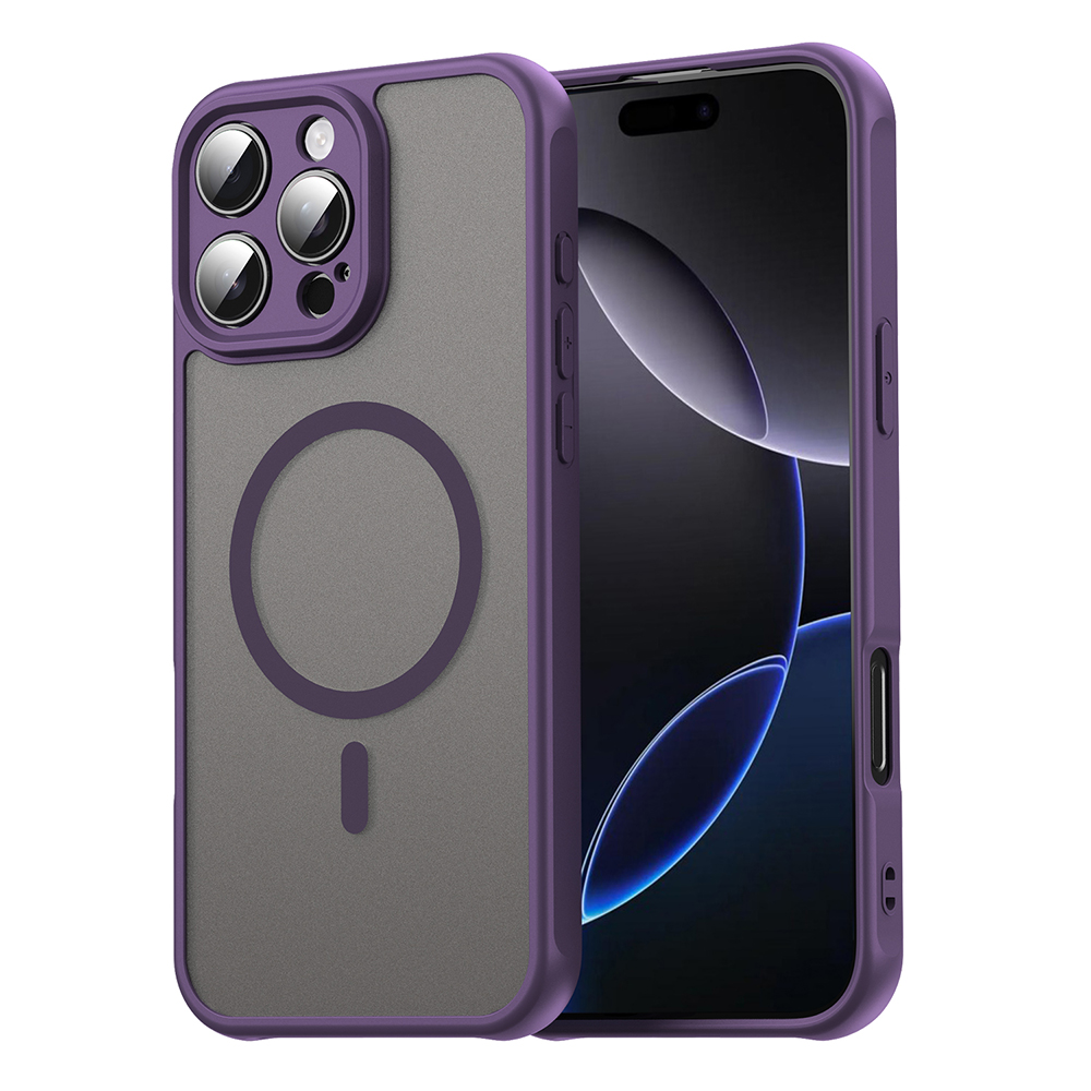 Techsuit – HaloFrost II MagSafe ochranný kryt na iPhone 16 Pro Max – fialový KF2350992