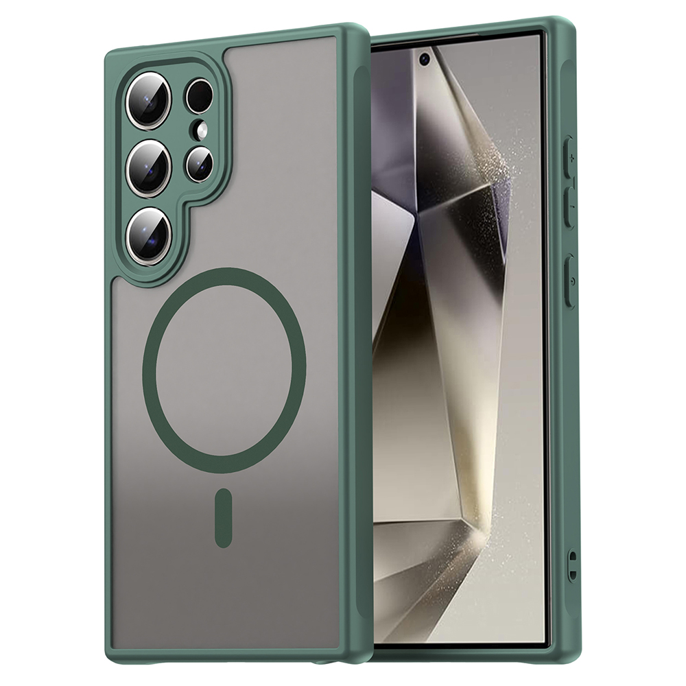 Techsuit – HaloFrost II MagSafe ochranný kryt na Samsung Galaxy S24 Ultra – zelený KF2351010