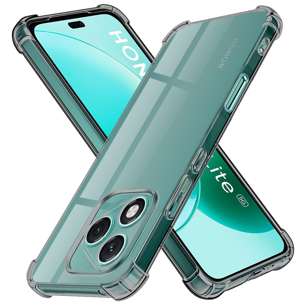 Techsuit - Shockproof Clear Silicone - Honor 400 Lite - Smoke Black KF2351242