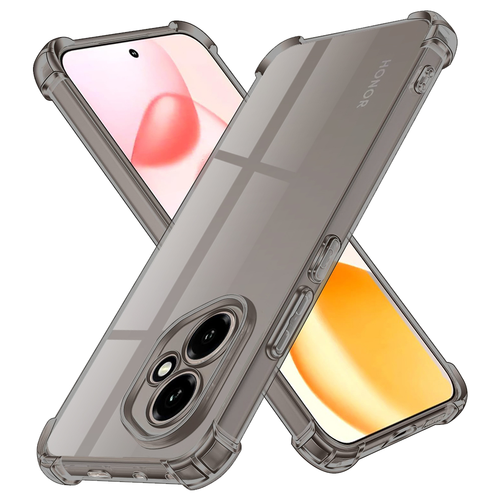 Techsuit - Shockproof Clear Silicone - Honor X7b / X7b 5G / 90 SMART - Smoke Black KF2351469