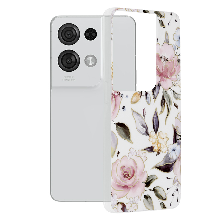 Techsuit - Marble Series - Oppo Reno8 Pro - Chloe White KF2311354