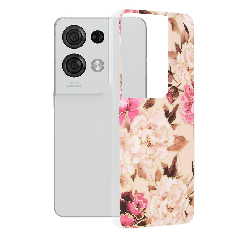 Techsuit - Marble Series - Oppo Reno8 Pro - Mary Berry Nude KF2311357