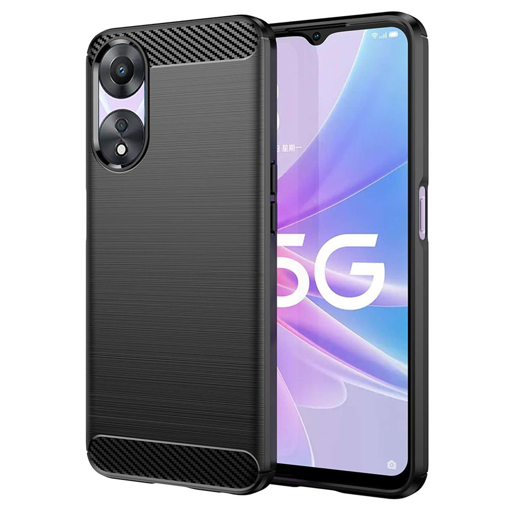 Techsuit - Carbon Silicone - Oppo A58 5G / A78 5G - Black KF2312906