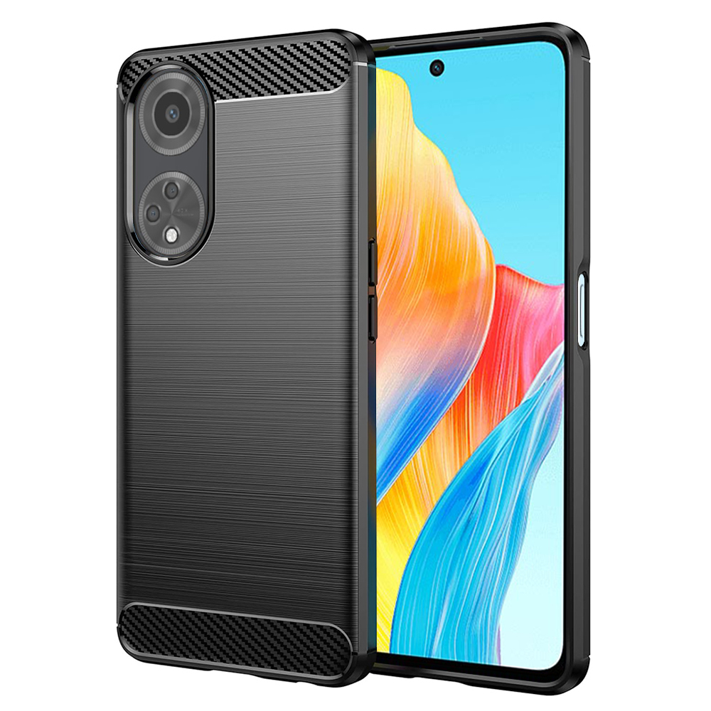 Techsuit - Carbon Silicone - Oppo A98 5G - Black KF2313847