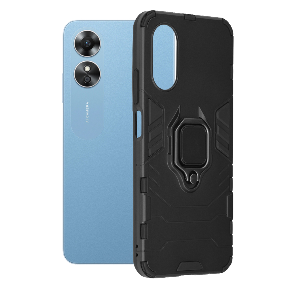 Techsuit - Silicone Shield - Oppo A17 - Black KF2315658