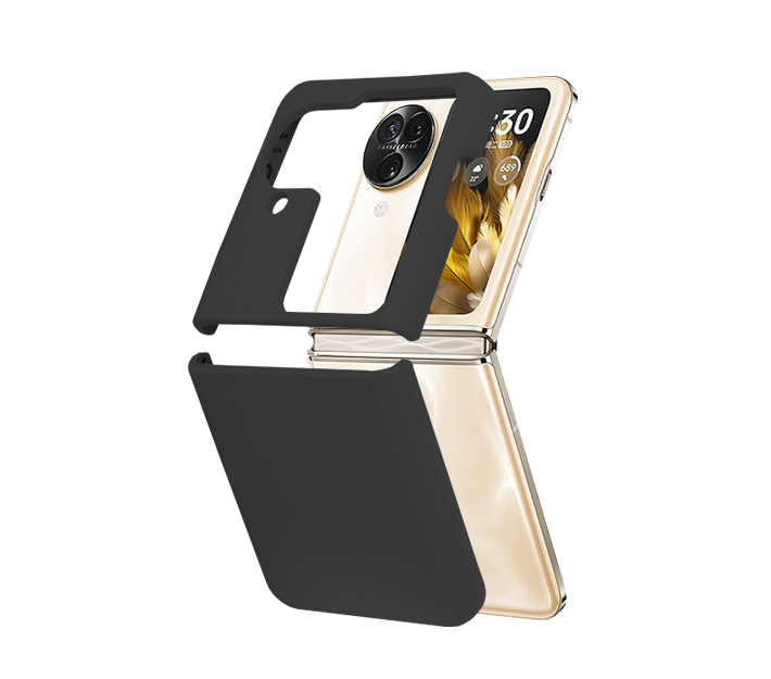 Techsuit - Soft Edge Silicone - Oppo Find N3 Flip - Black KF2317089
