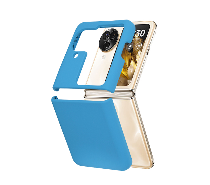 Techsuit - Soft Edge Silicone - Oppo Find N3 Flip - Denim Blue KF2317091