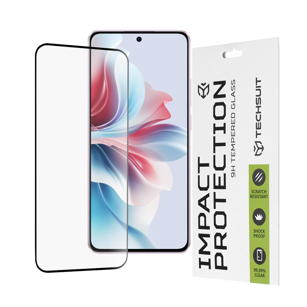 Techsuit - 111D Full Cover / Full Glue Glass - Oppo Reno11 F - Black KF2323318