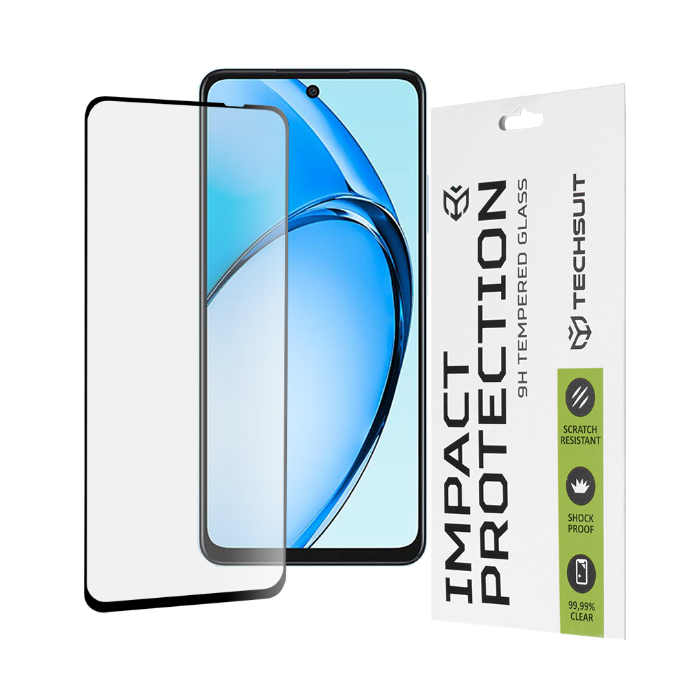 Techsuit - 111D Full Cover / Full Glue Glass - Oppo A60 4G - Black KF2332107